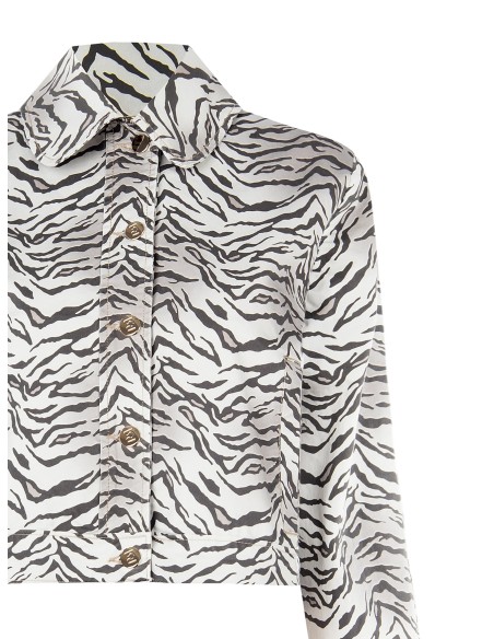 Zebraprint stretchjeansjasje Rinascimento