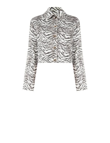Zebraprint stretchjeansjasje Rinascimento