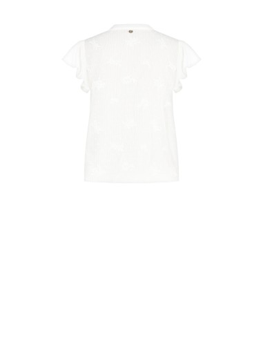 Ruime katoenen blouse met strepen, borduursels en ajourdetails Rinascimento