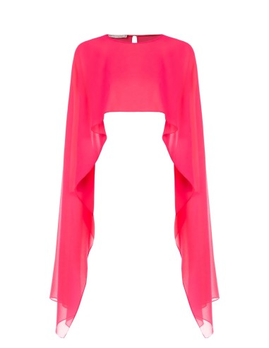 Georgette bolero met lange mouwen
