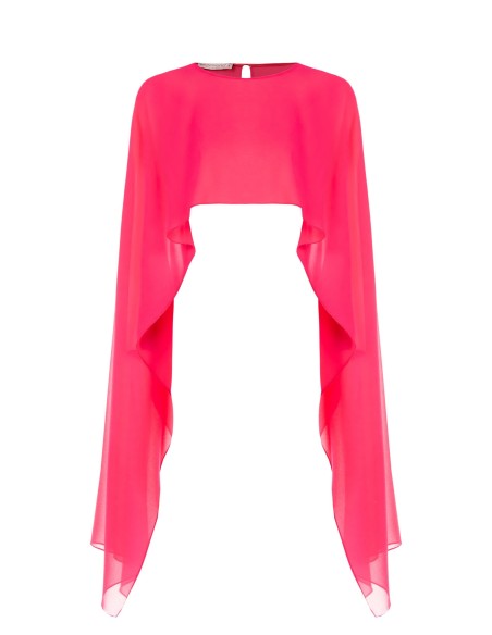 Georgette bolero met lange mouwen