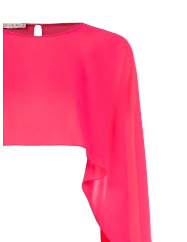 Georgette bolero met lange mouwen