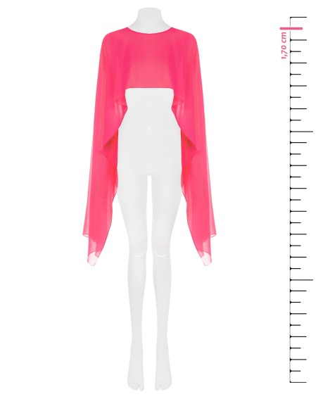 Georgette bolero met lange mouwen