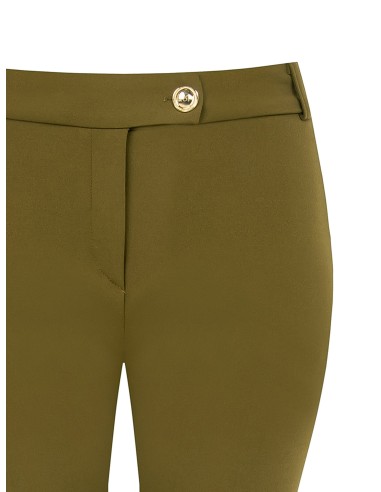 Aansluitende cropped broek van scuba-crêpe van Rinascimento