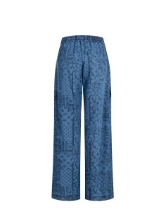 Cargo-palazzobroek van lichte bedrukte denim van Rinascimento 2