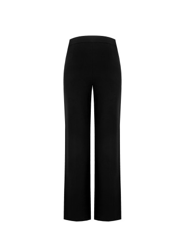 Palazzo-broek van scuba-crêpe met elastische tailleband van Rinascimento