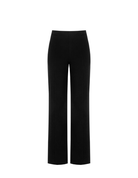 Palazzo-broek van scuba-crêpe met elastische tailleband van Rinascimento