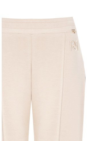 Palazzo-broek van licht neopreen met verhoogd RR-logo van Rinascimento