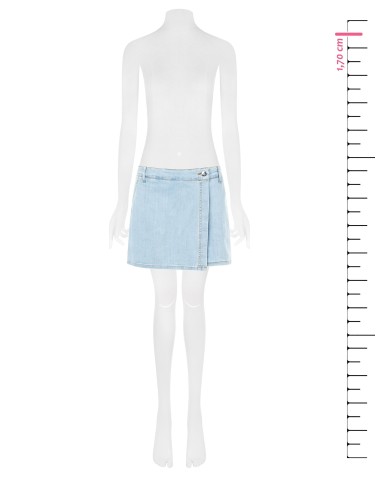 Denim skort met overslag van Rinascimento