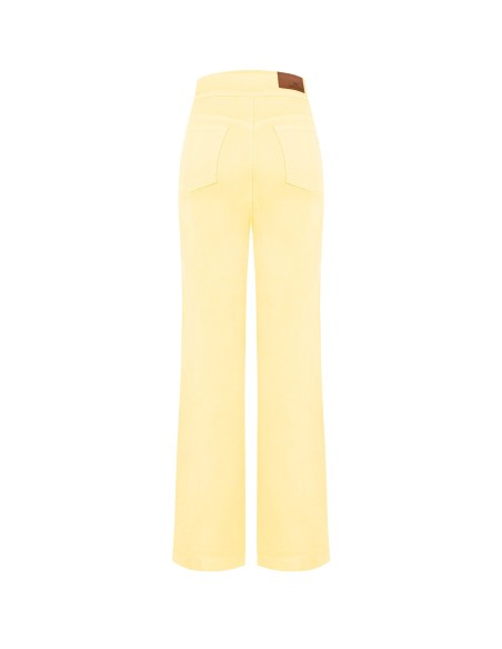 Rechte stretchjeans met hoge taille en knopen van Rinascimento