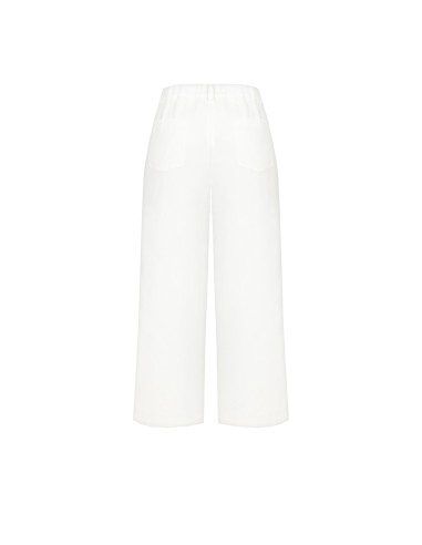 Wijde cropped jeans met elastische tailleband aan de achterkant van Rinascimento