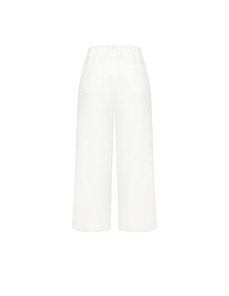 Wijde cropped jeans met elastische tailleband aan de achterkant van Rinascimento