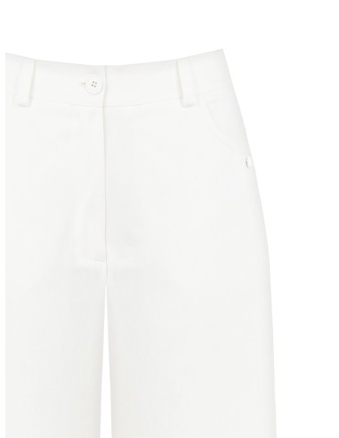 Wijde cropped jeans met elastische tailleband aan de achterkant van Rinascimento