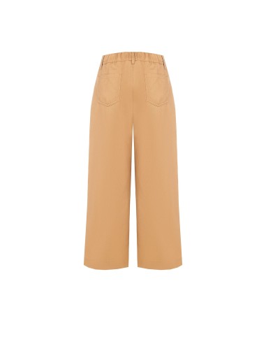 Wijde cropped jeans met elastische tailleband aan de achterkant van Rinascimento
