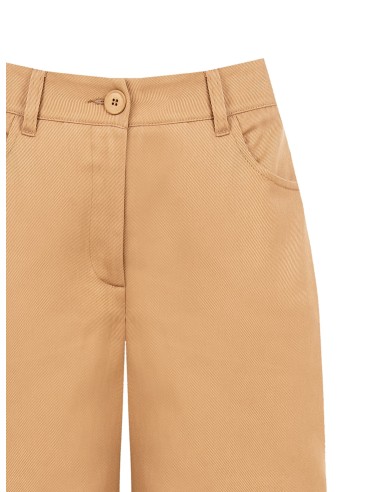 Wijde cropped jeans met elastische tailleband aan de achterkant van Rinascimento