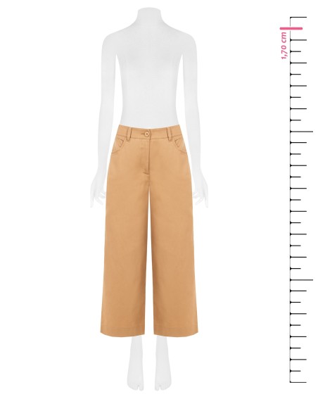 Wijde cropped jeans met elastische tailleband aan de achterkant van Rinascimento