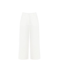 Wijde cropped jeans met elastische tailleband aan de achterkant van Rinascimento