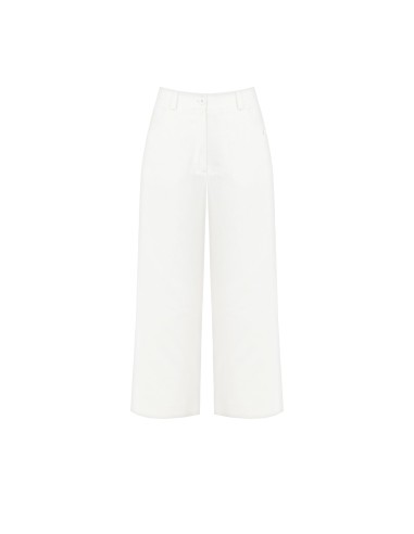 Wijde cropped jeans met elastische tailleband aan de achterkant van Rinascimento