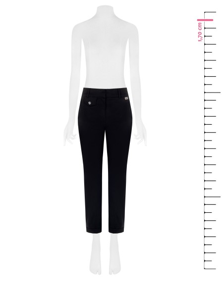 Cropped broek van katoenmix met zakken Rinascimento