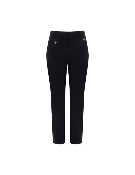 Cropped broek van katoenmix met zakken Rinascimento
