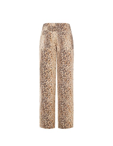 Rechte katoenen broek met luipaardprint van Rinascimento