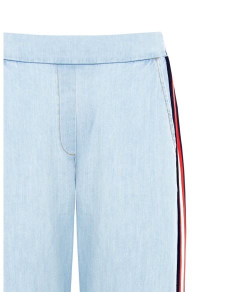 Palazzo-jeans met zijbanden en elastiek aan de achterkant van Rinascimento