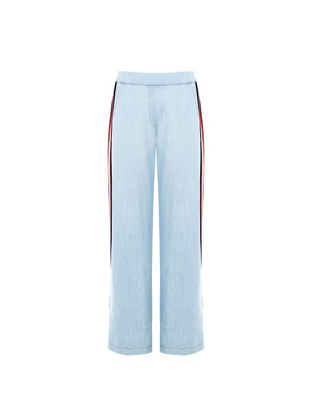 Palazzo-jeans met zijbanden en elastiek aan de achterkant van Rinascimento