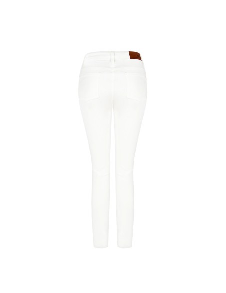 Skinny denim broek met knopen aan de zijkanten Rinascimento