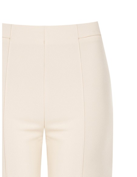 Cropped palazzobroek van scuba-crêpe met elastische taille van Rinascimento