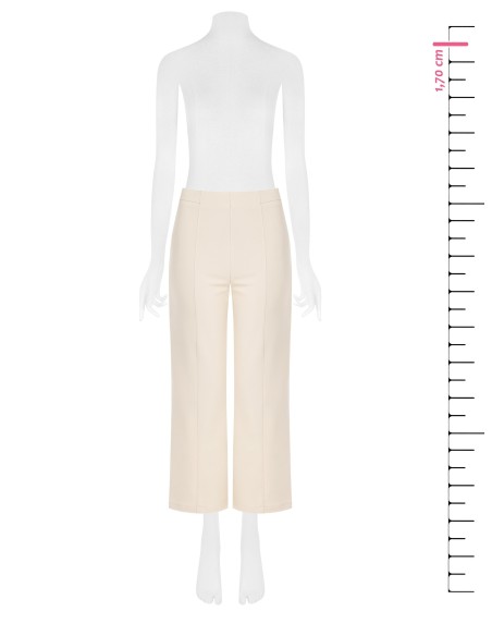 Cropped palazzobroek van scuba-crêpe met elastische taille van Rinascimento