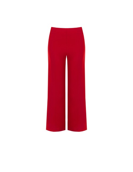 Cropped palazzobroek van scuba-crêpe met elastische taille van Rinascimento