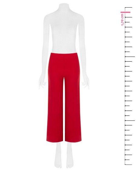 Cropped palazzobroek van scuba-crêpe met elastische taille van Rinascimento