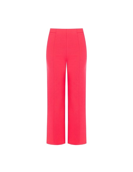 Cropped palazzobroek van scuba-crêpe met elastische taille van Rinascimento