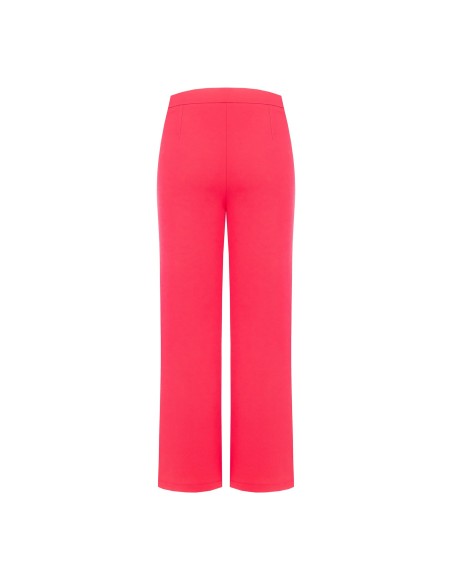 Cropped palazzobroek van scuba-crêpe met elastische taille van Rinascimento