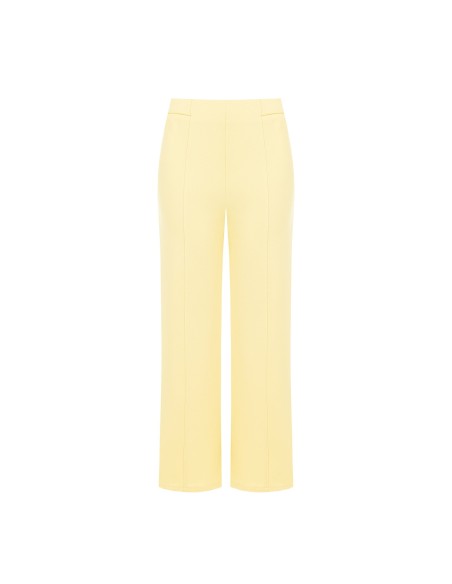 Cropped palazzobroek van scuba-crêpe met elastische taille van Rinascimento