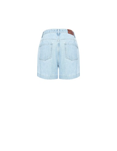 Wijde korte denim broek met plooien van Rinascimento