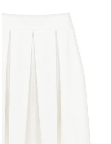 Rinascimento geplooide midi-denimrok