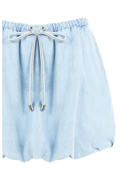 Denim ballon-minirok met zakken van Rinascimento