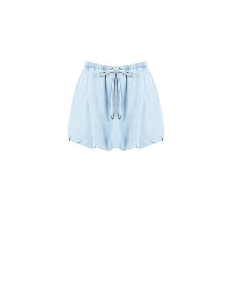Denim ballon-minirok met zakken van Rinascimento