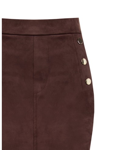 Rinascimento midirok van imitatie suède met split aan de voorkant