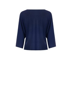 Soepelvallende top met geperforeerd logo en 3/4-mouwen Rinascimento 2