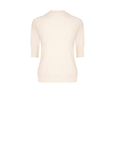 Poloshirt van viscosemix met geborduurd RR-logo Rinascimento