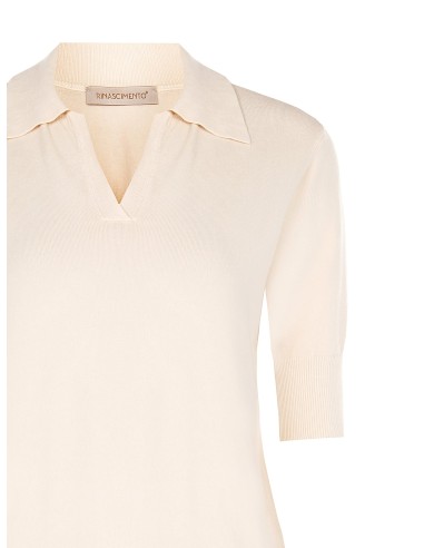 Poloshirt van viscosemix met geborduurd RR-logo Rinascimento