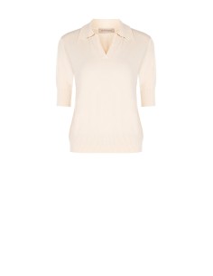 Poloshirt van viscosemix met geborduurd RR-logo Rinascimento