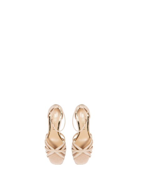 Rinascimento sandalen met hoge hak van imitatie-suède
