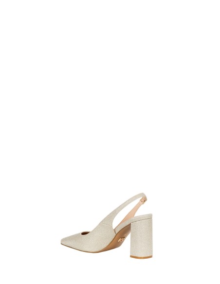 Glitter slingback pumps met hoge hak en vierkante neus Rinascimento