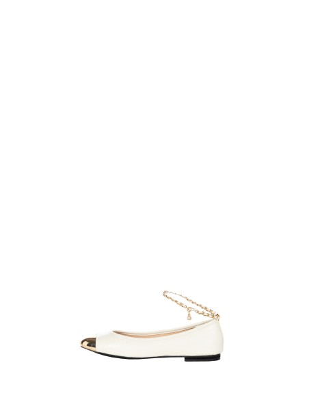 Ballerina’s met vintage-effect en metalen neus Rinascimento