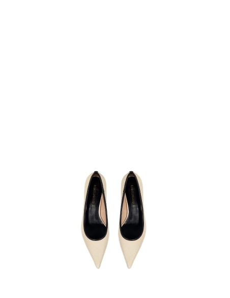 Canvas-look pumps met lage hak Rinascimento