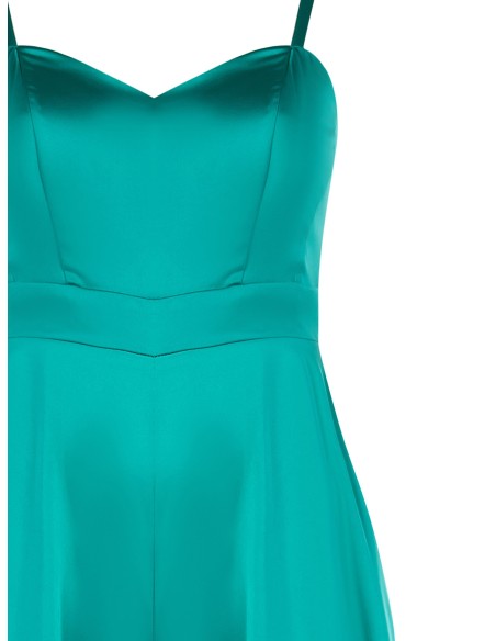 Curvy jumpsuit met gestructureerde satijnen broek en zakken Rinascimento Curvy