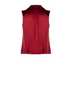 Soepelvallende satijnen Curvy-blouse met strikband en ketting aan de kraag – Rinascimento Curvy 2